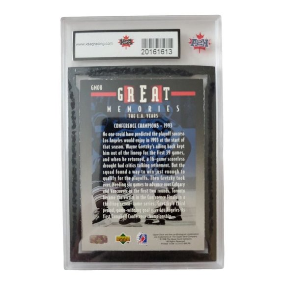 1995-96 Be A Player Gretzky's Great Memories #GM8 Conference Champions - Picture 2 of 2